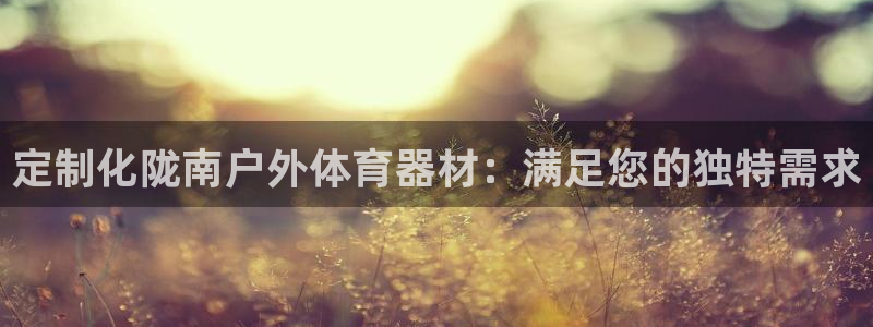 富联平台官网登录入口：定制化陇南户外体育器材：满足您