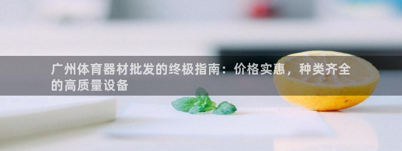 富联官网代理系列产品：广州体育器材批发的终极指南：价