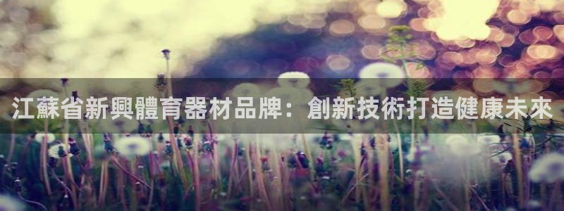 富联娱乐测速app：江蘇省新興體育器材品牌：創新技術