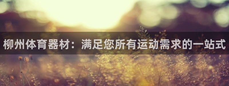 富联娱乐平台是什么软件：柳州体育器材：满足您所有运动