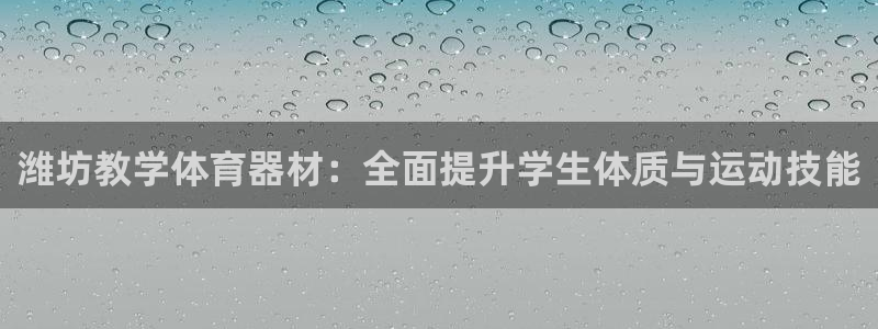 富联娱乐总代理：潍坊教学体育器材：全面提升学生体质与