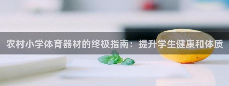 富联申购何时上市：农村小学体育器材的终极指南：提升学