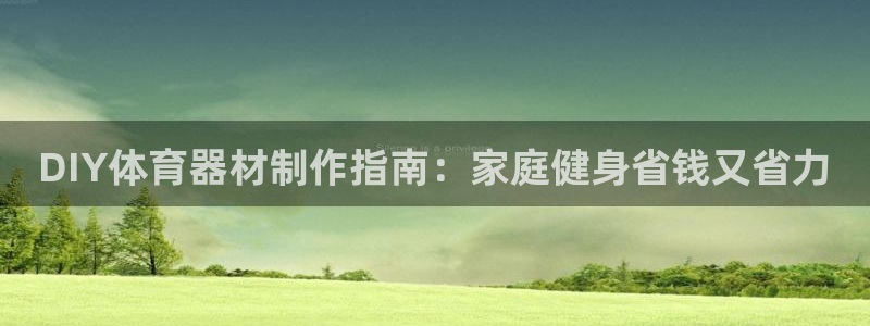 富联娱乐嗯 5O6917 富联：DIY体育器材制作指
